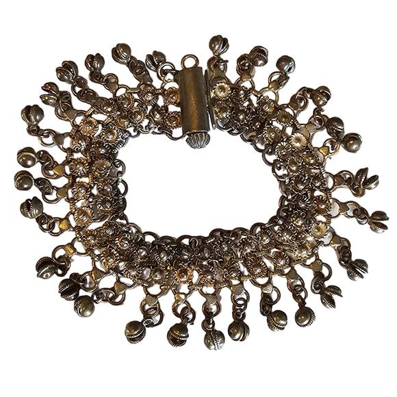 Vintage Tribal Belly Dance Anklet Ethnic Jewelry Chain Link with Bells - Picture 1 of 7